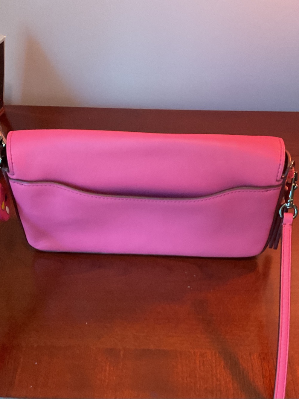 Coach Hot Pink Leather Crossbody with Turn-Lock - Picture 12 of 12